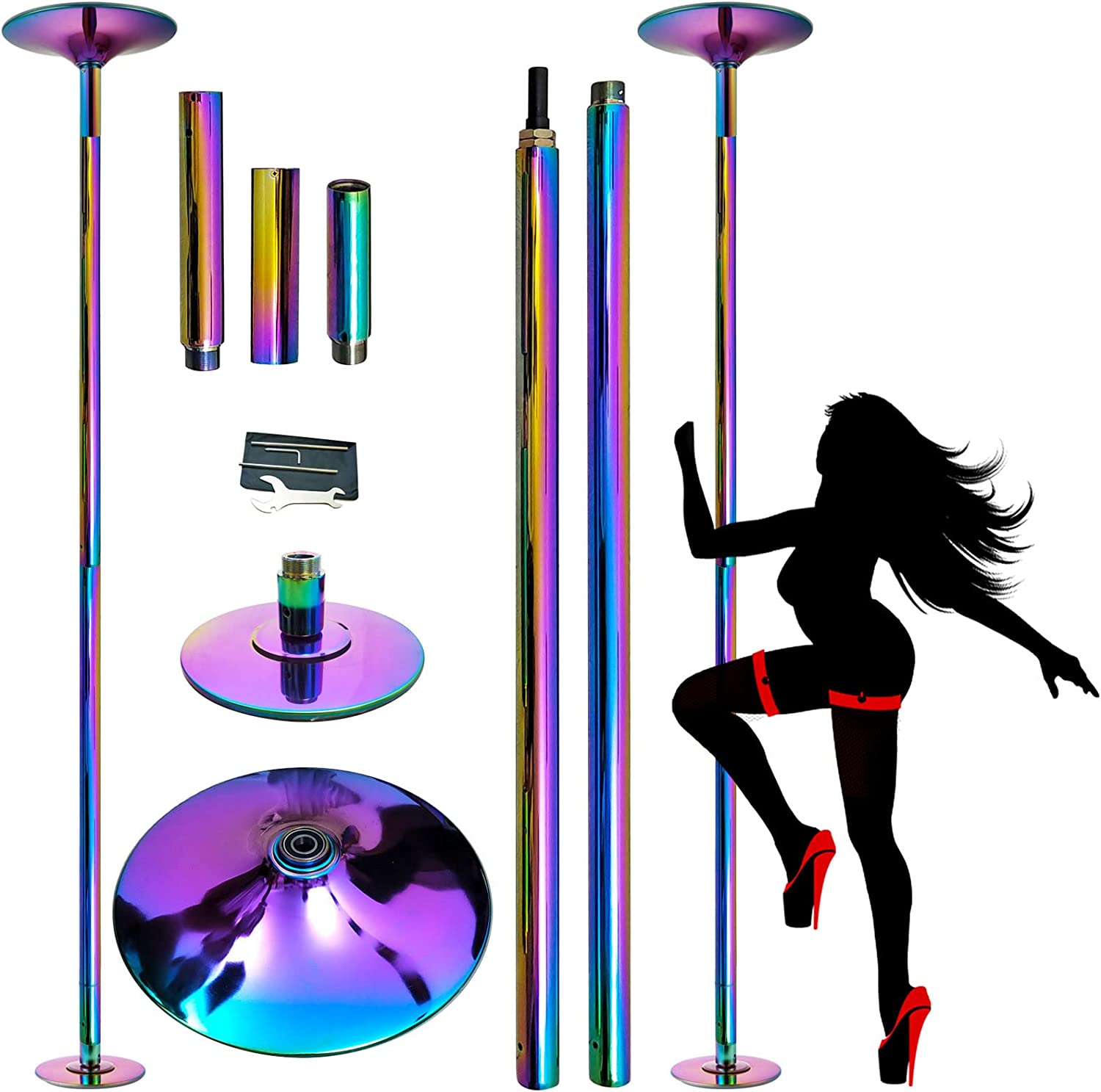 Barre de Pole Dance 360 spin noir