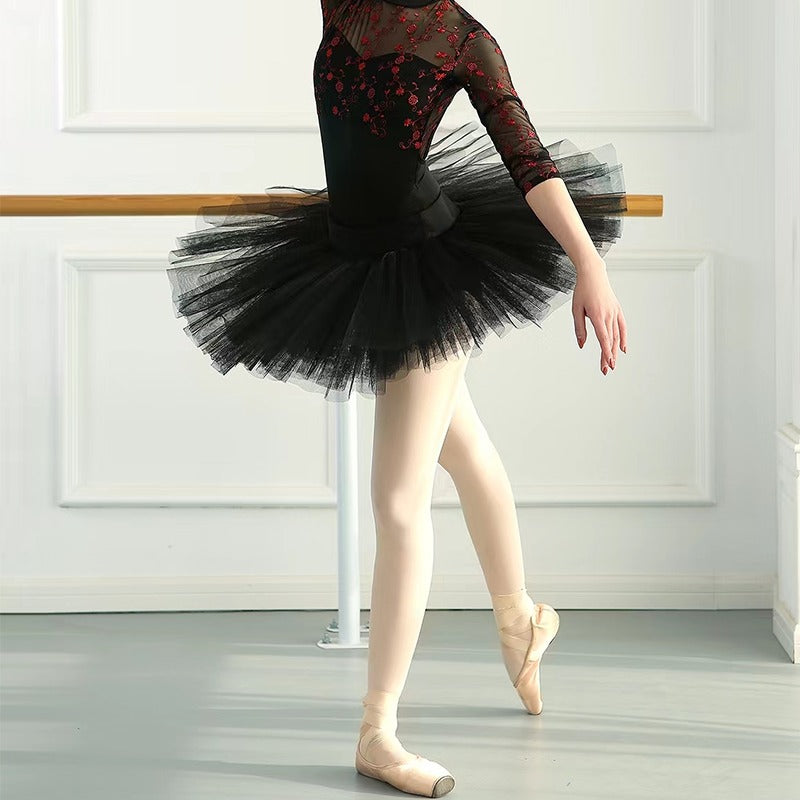 Belle Jupe Tutu De Style Ballet Taille Élastique Longueur Au Genou