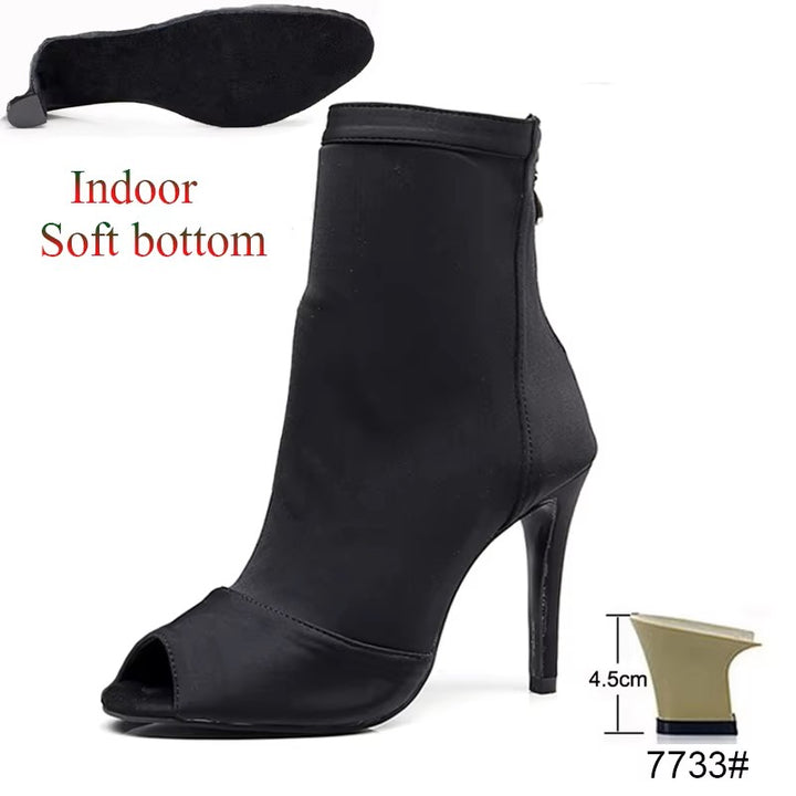 Bottines danse Assa noir Talons de 4.5 à 10cm