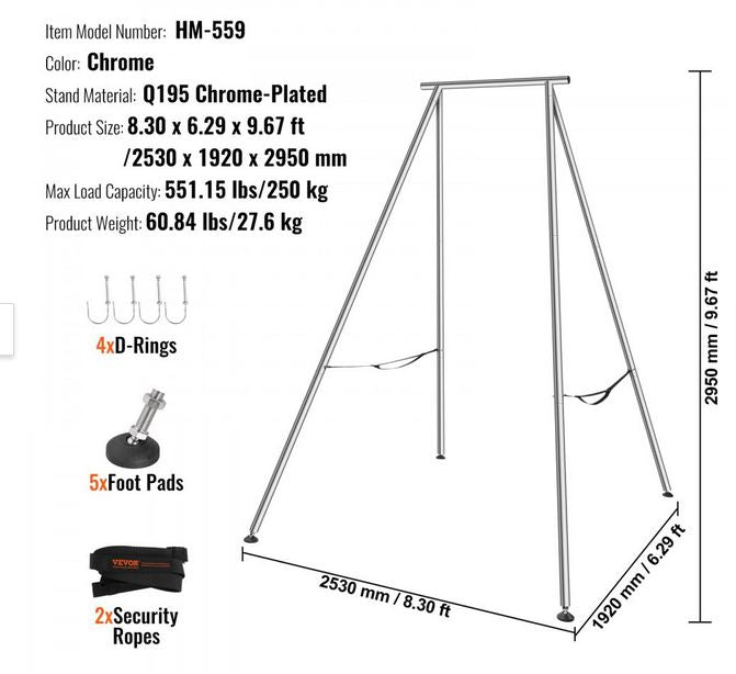 Balançoire Yoga Aérien 295 cm