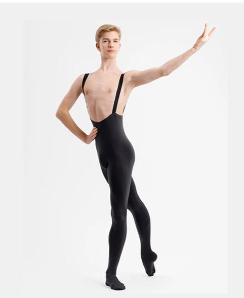 Collant danse à bretelles avec pieds homme Mickael