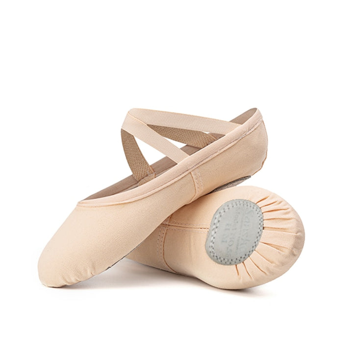 Chaussons demi-pointes canvas avec élastique Sansha