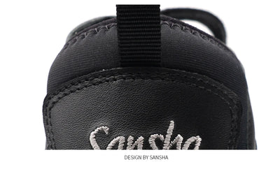 Baskets cuir Sansha coloris noir