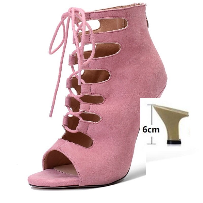 Bottines danse Mathilde rose Talons 6cm T43