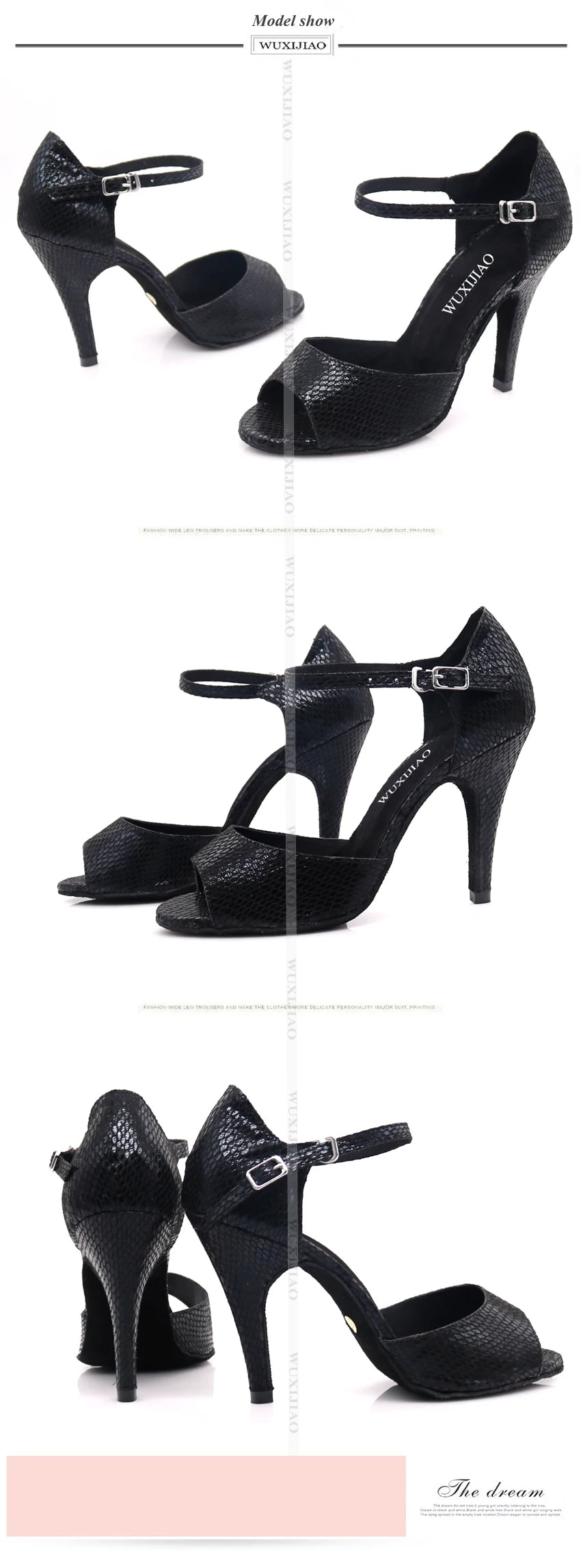 Chaussures de danse coloris noir - Talons de 6 à 10cm