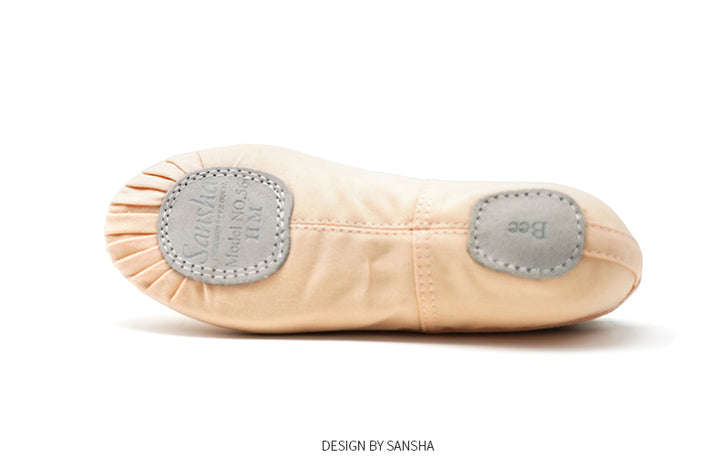 Chaussons demi-pointes canvas avec élastique Sansha