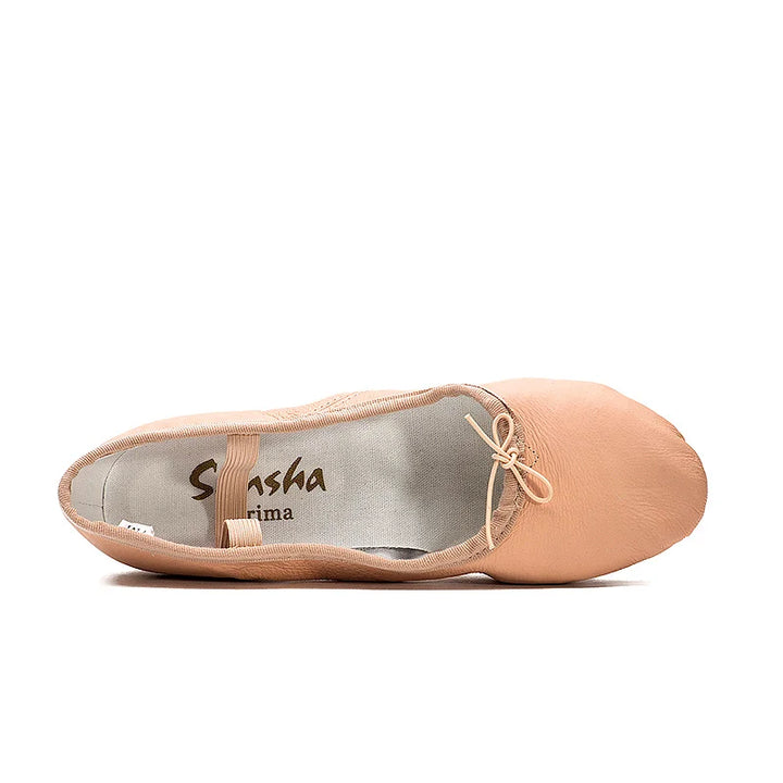 Chaussons demi-pointes cuir avec talons Sansha