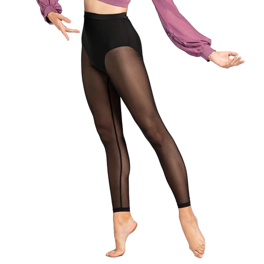 Legging noir en maille transparente Ayline