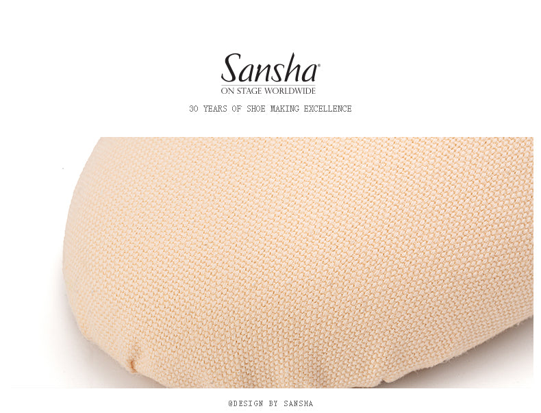 Chaussons demi-pointes canvas avec élastique Sansha