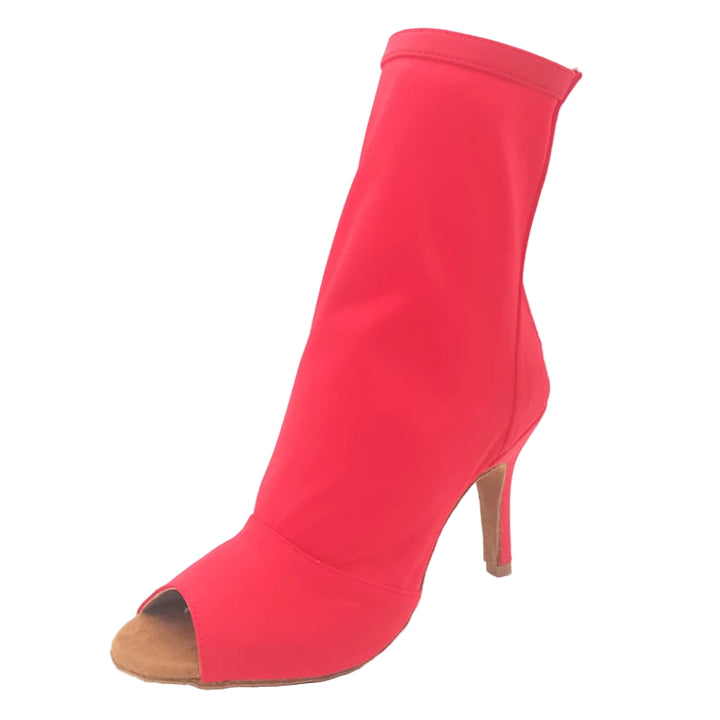 Bottines danse Assa rouge semelle caoutchouc Talons 7.5 à 11cm