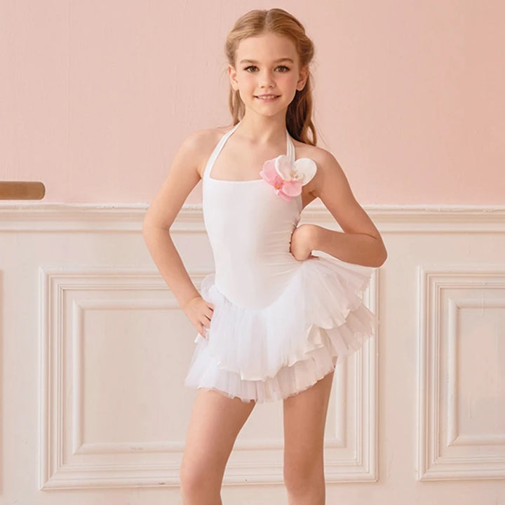 Robe justaucorps sans manches jupette dentelle Roselyne