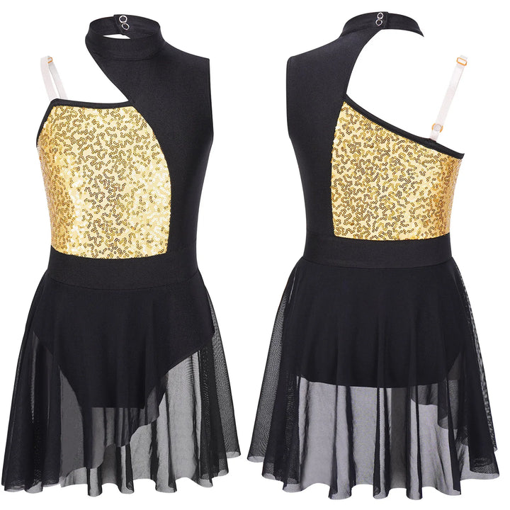 Robe justaucorps paillettes avec bretelles Ninon