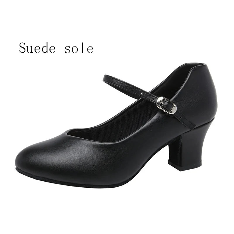 Chaussures danse fermées Jessica talons 5cm semelles suede T38