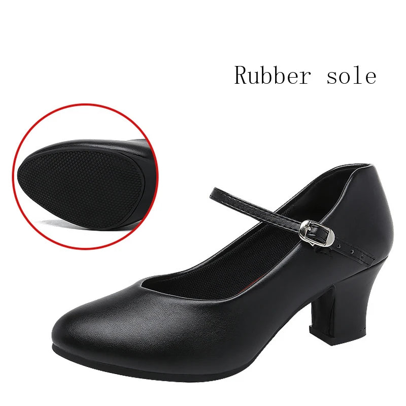 Chaussures fermées talon carré sales