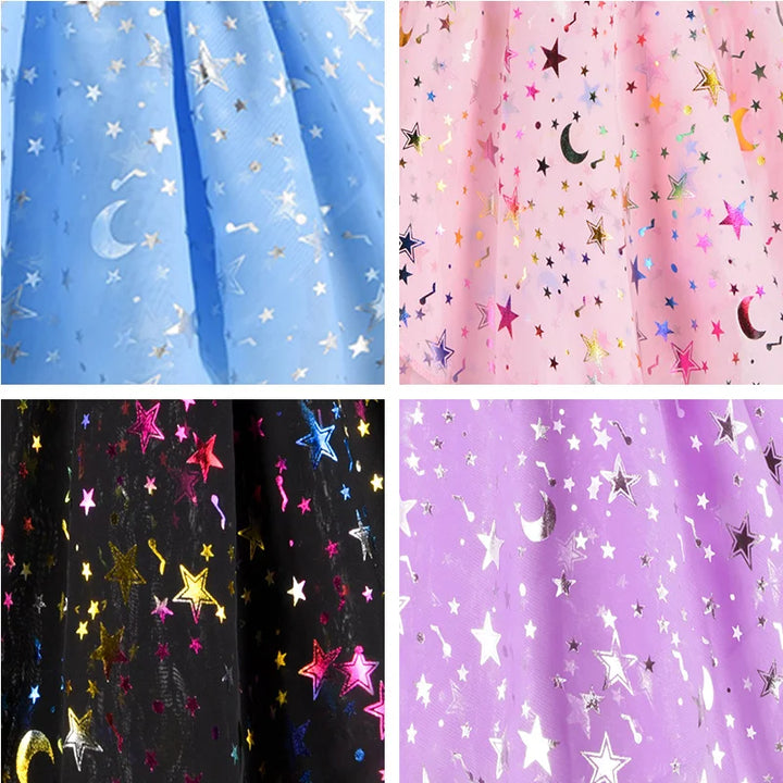 Justaucorps jupette brillante Bryanna manches & coloris au choix