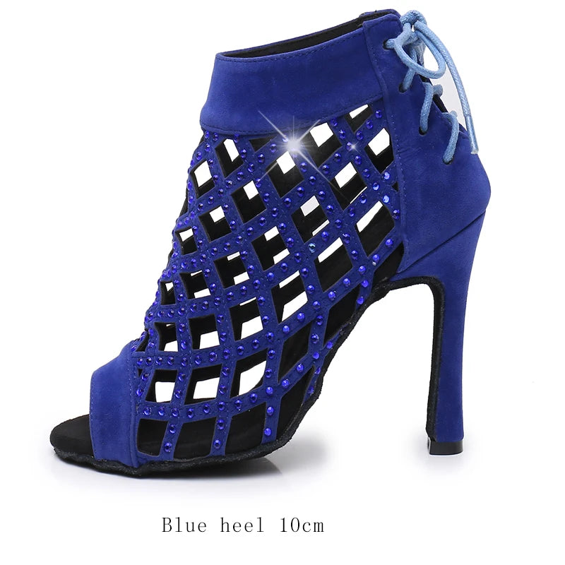 Bottines danse ajourée Noor 3 coloris disponibles Talons 6 à 10 cm