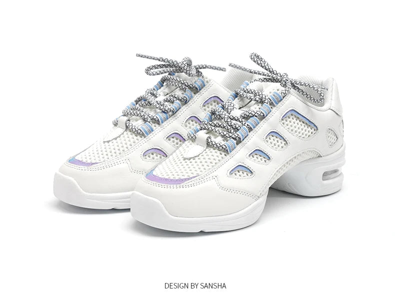 Baskets danse mesh et cuir Sansha