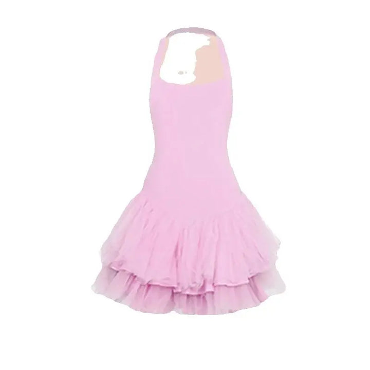 Robe justaucorps sans manches jupette dentelle Roselyne