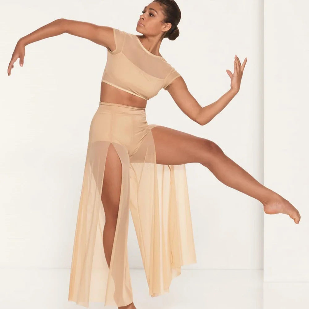 Ensemble danse Top crop et Pantalon large fendu pour spectacles Dance Store