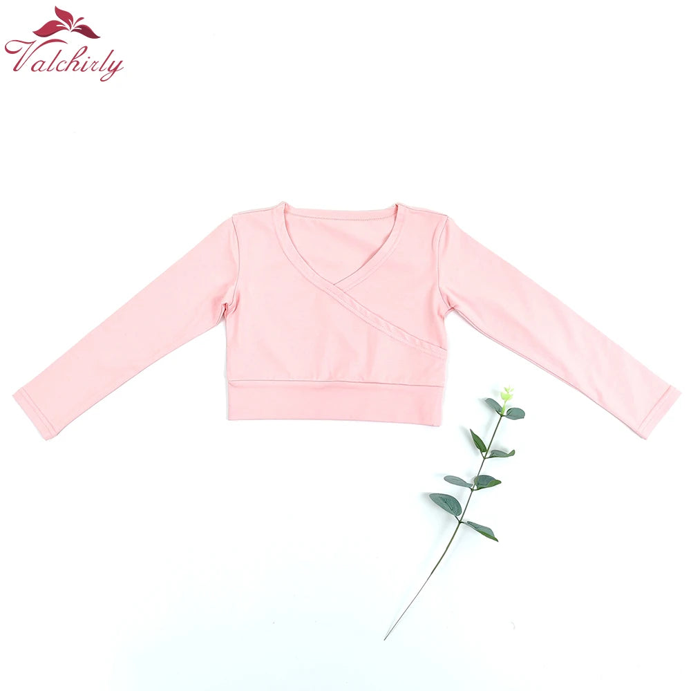 Top croisé manches longues filles