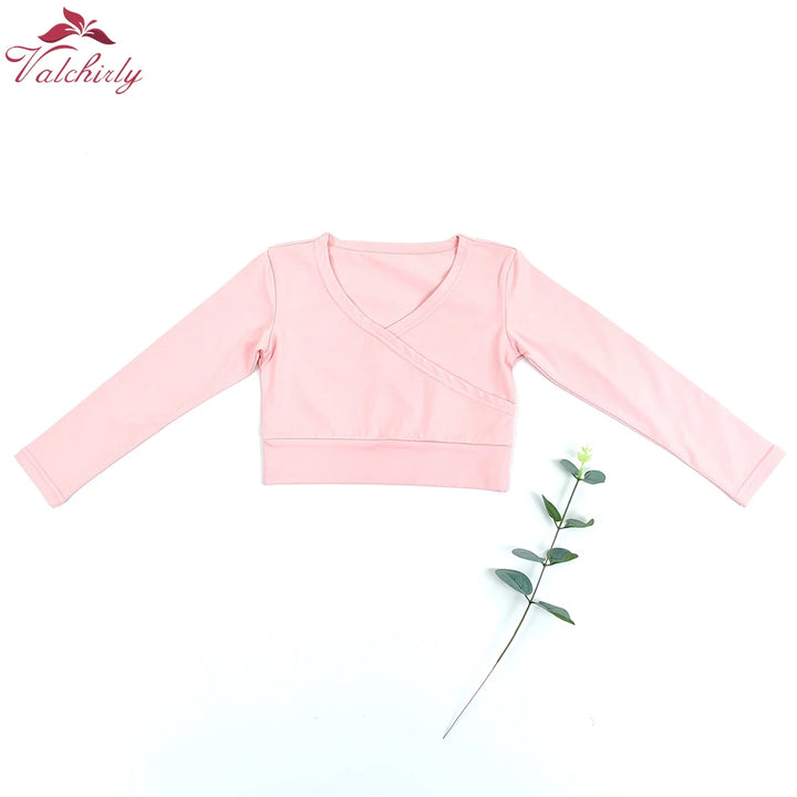 Top croisé manches longues filles