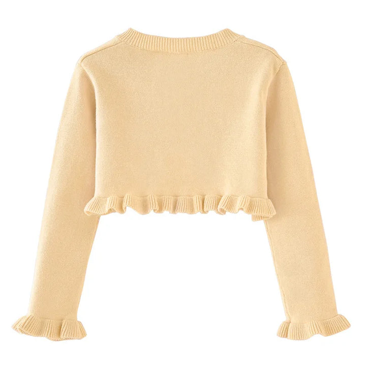 Veste courte manches longues avec bouton