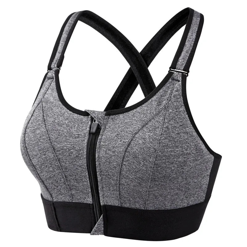 Brassière High Impact avec zip Zoé