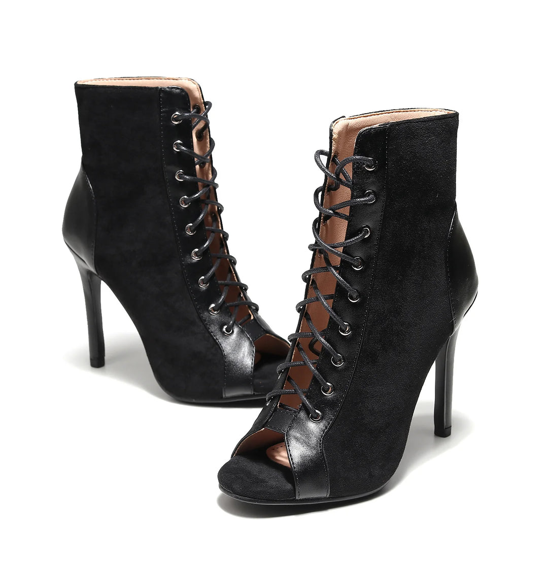 Bottines danse Myriam noir Talons de 7cm T37