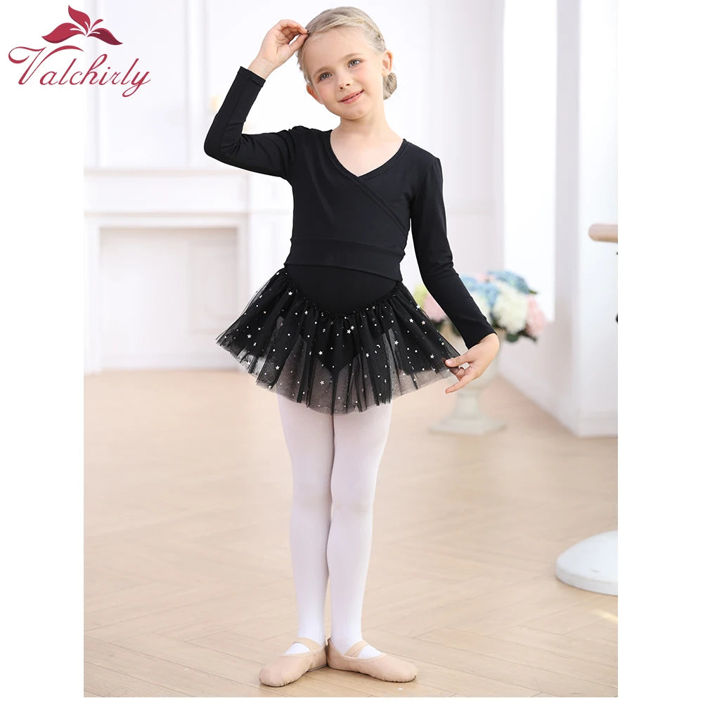 Top croisé manches longues filles