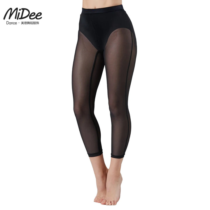 Legging noir en maille transparente Ayline