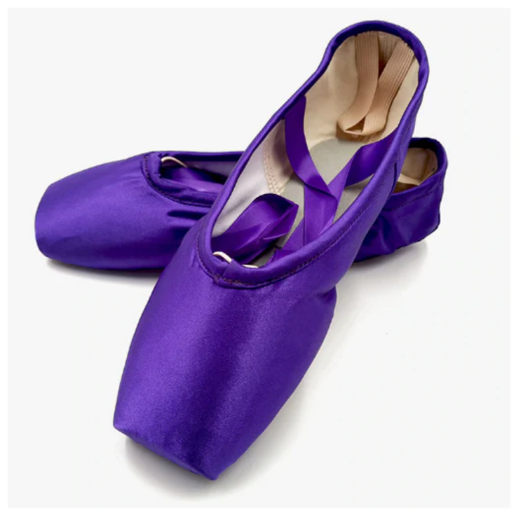 Chaussons Pointes satin violet taille 40