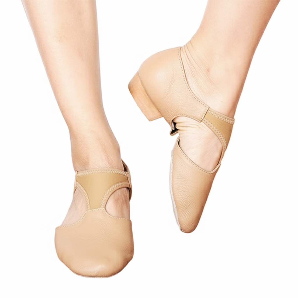 Chaussures De Ballet Véritable Cuir Extensible Sandales Jazz Danse Femme - Gym Gymnastique Performance