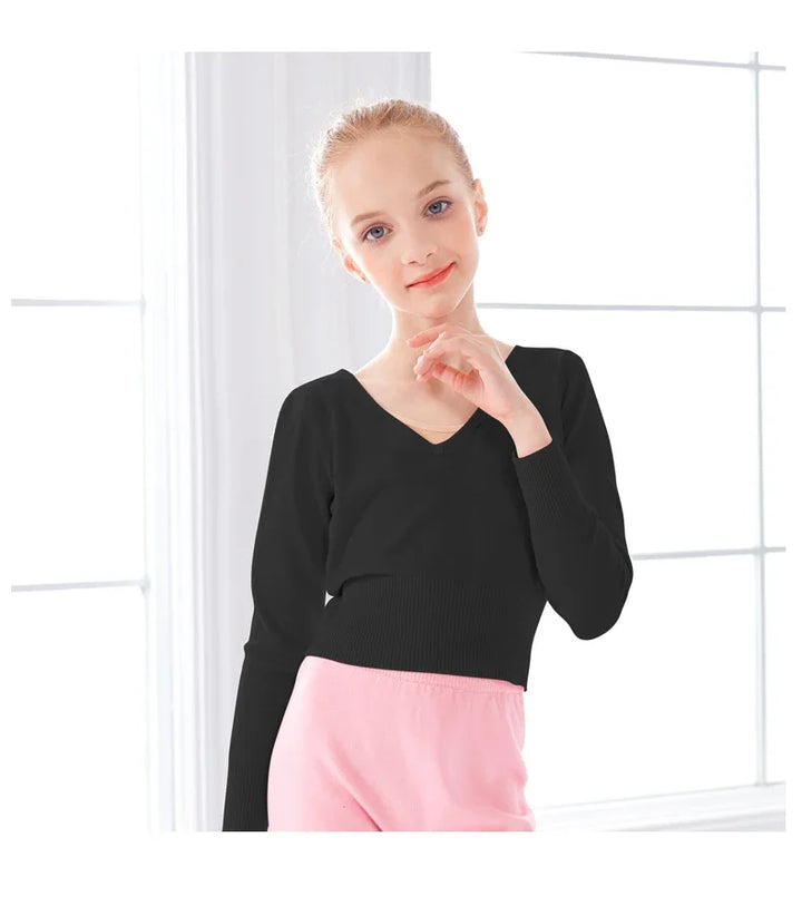 Pull court manches longues filles