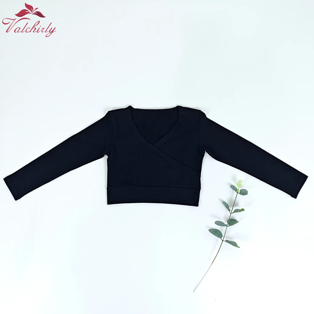 Top croisé manches longues filles