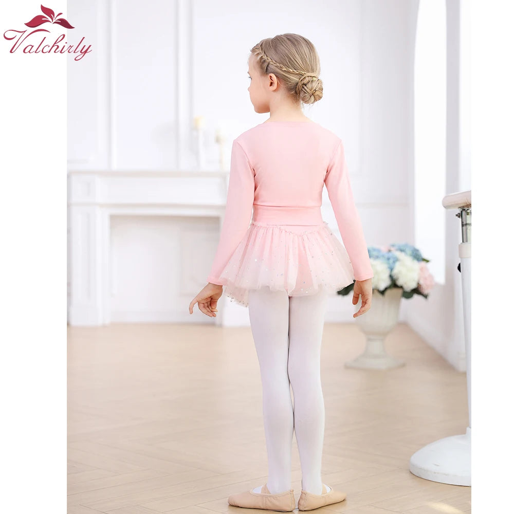 Top croisé manches longues filles