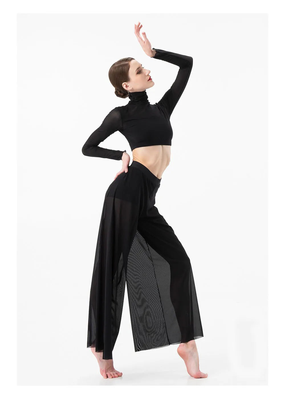 Danse Des Pantalons Larges Pantalon Mi-large Temps Danse Affetto