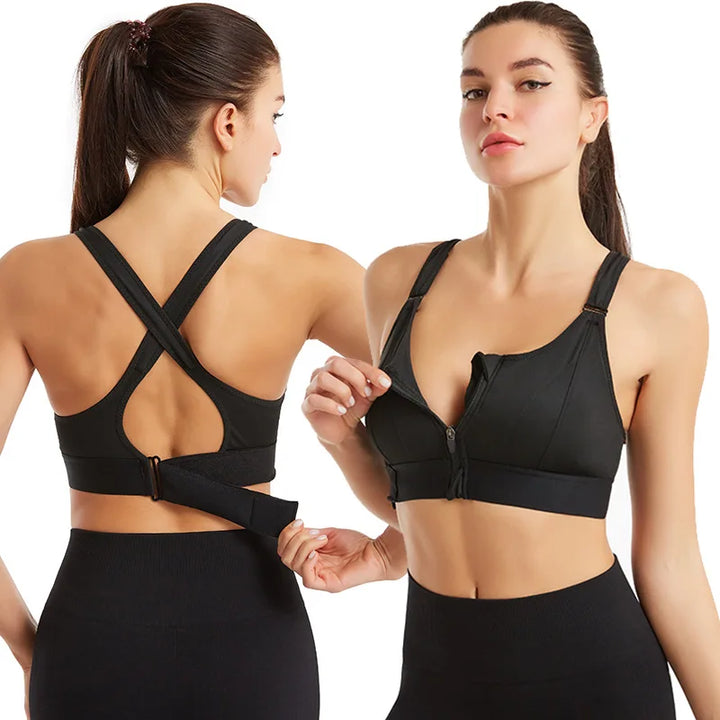 Brassière High Impact avec zip Zoé