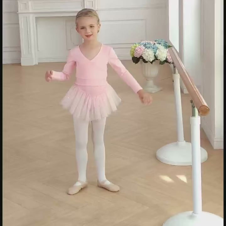 Top croisé manches longues filles