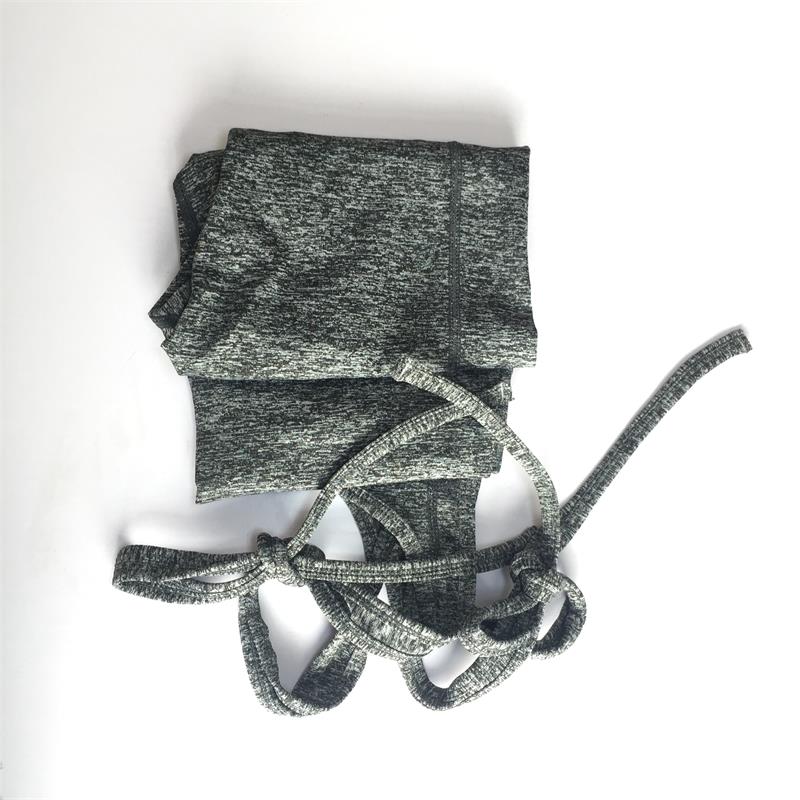 Legging avec noeuds qui entourent le bas de jambe pour adulte 2 coloris au choix: noir ou gris - Dance Store