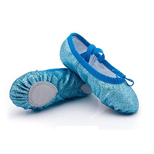 Chaussons Demi-pointes à paillettes bleu