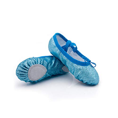 Chaussons Demi-pointes à paillettes bleu