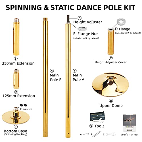 Barre de Pole Dance 360 Spin or