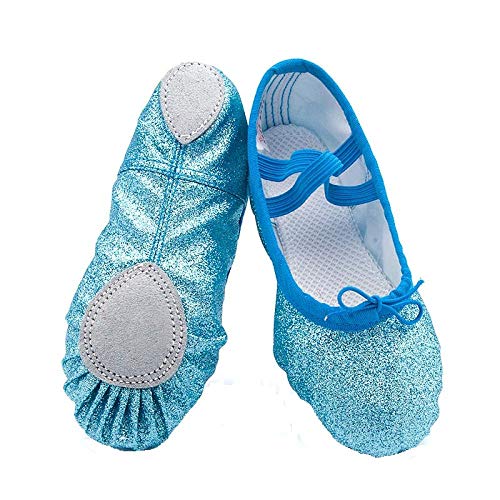 Chaussons Demi-pointes à paillettes bleu