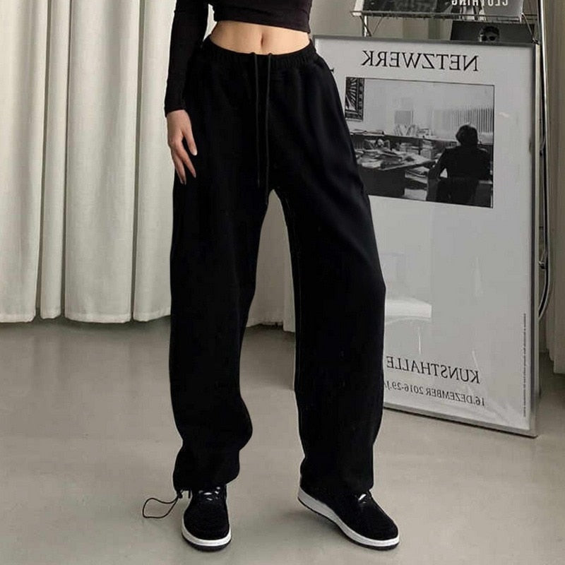 Baggy Pantalon Survetement Large Femme Pantalon Jogging Baggy