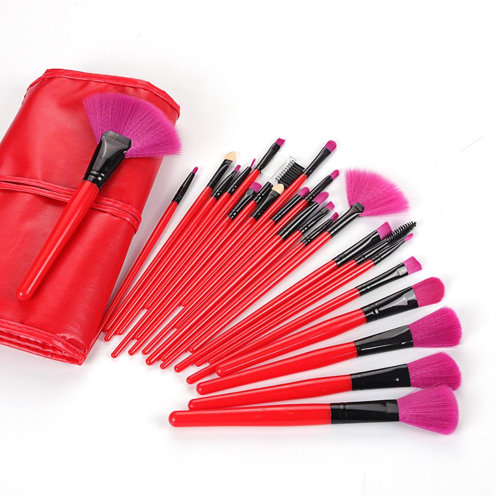 Set de 24 pinceaux de maquillage professionnel avec housse