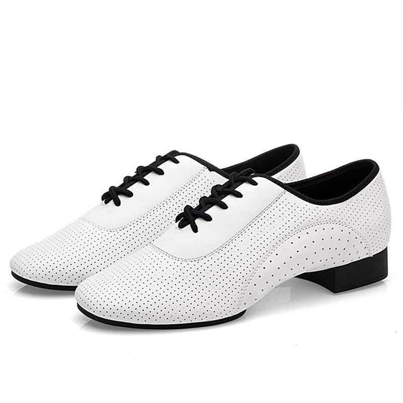 Chaussures de danse à talon 3cm blanc et noir