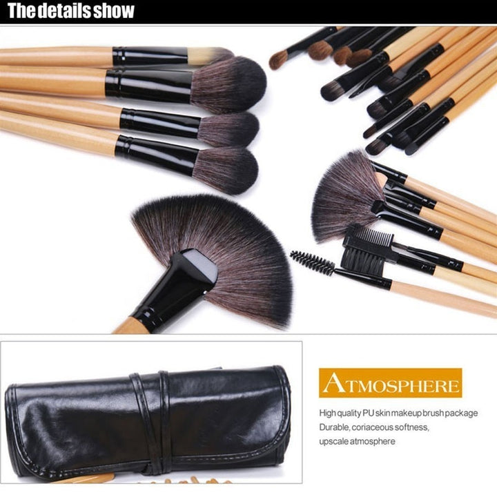 Set de 24 pinceaux de maquillage professionnel avec housse