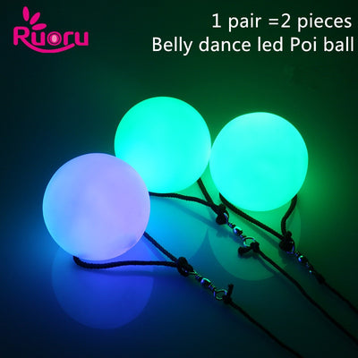2 pieces belly dance balls LED performance