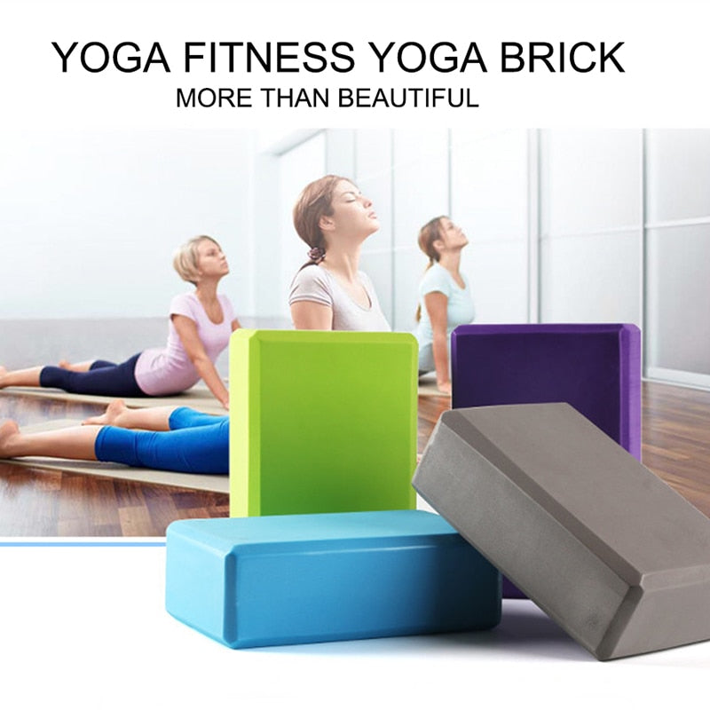 Brique Bloc de yoga Eva par lot de 2 Pièces - 9 coloris au choix
