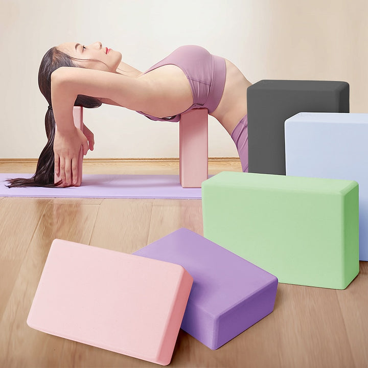 Bloc de yoga Eva - 23 x 15 x 7.5 cm- 6 coloris au choix 1 ou 2 PCS